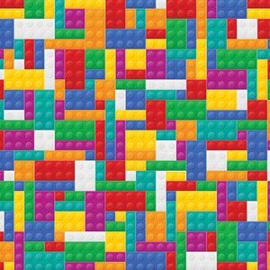 Kids Coloured Building Brick Blocks Abstract Modern Theme Wallpaper ...