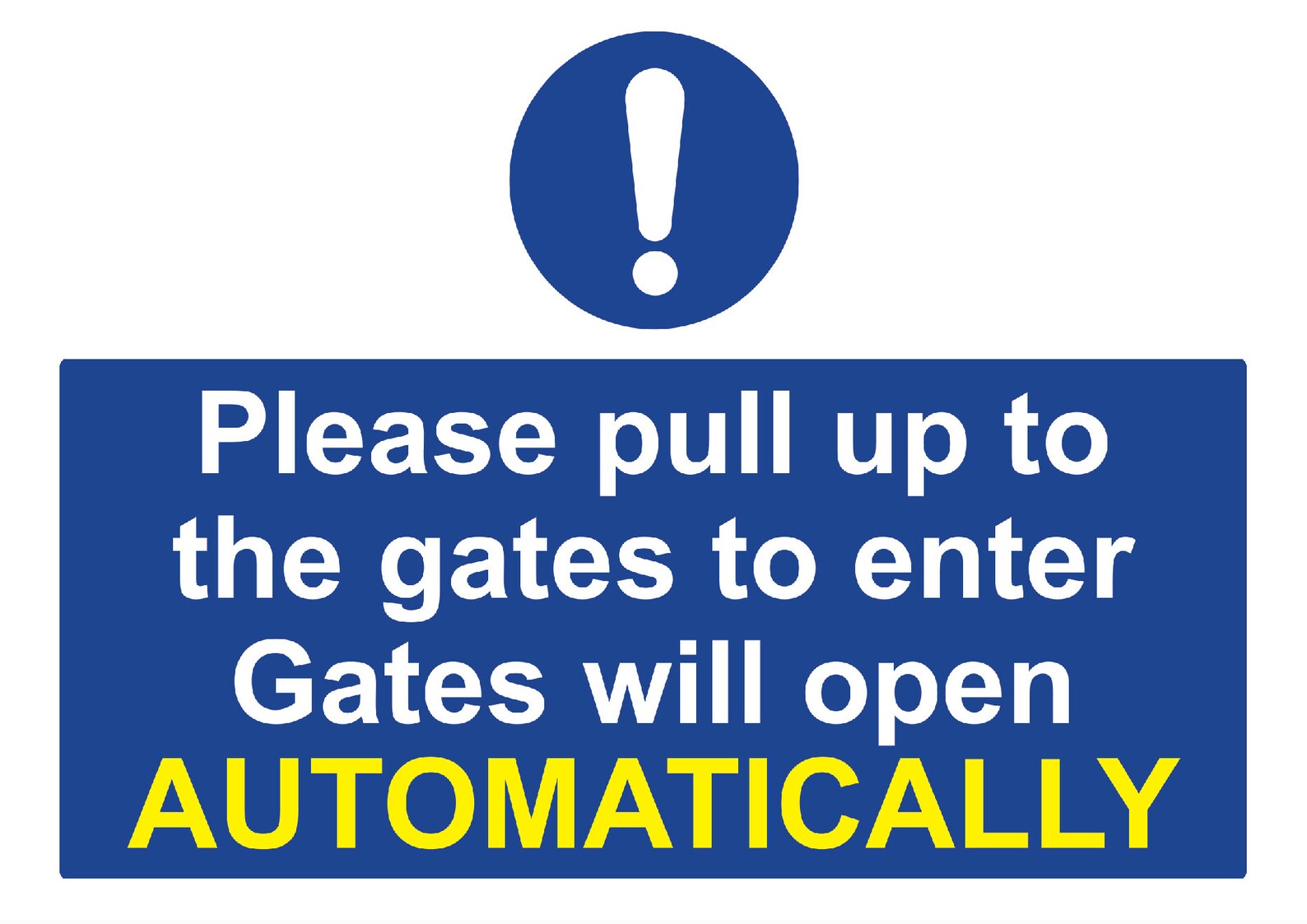 Gate Open Sticker Electric Gates Signage Pull up to Gates Will Open Automatically Printed ...