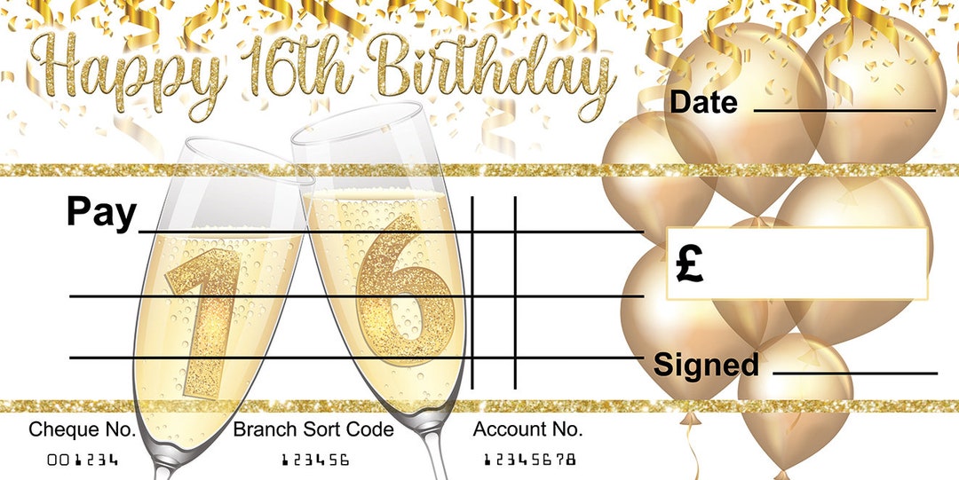 Large Giant BLANK Cheque Congratulations Gift of Money Present Reusable ...