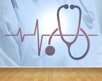 Medical Doctors Heart Beat Surgery Wallpaper Mural Bedroom Office Business Wall Large Printed Backdrop Decor Scene Easy Installation