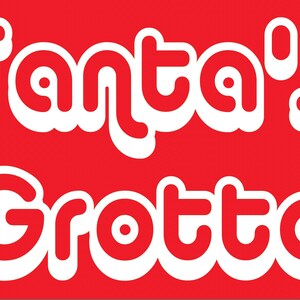 GLOSS Adhesive Sticker Decal Santa&#39;s Grotto Santa Notice Sign for Businesses Retail Shops Homes Decoration Signage Father Christmas