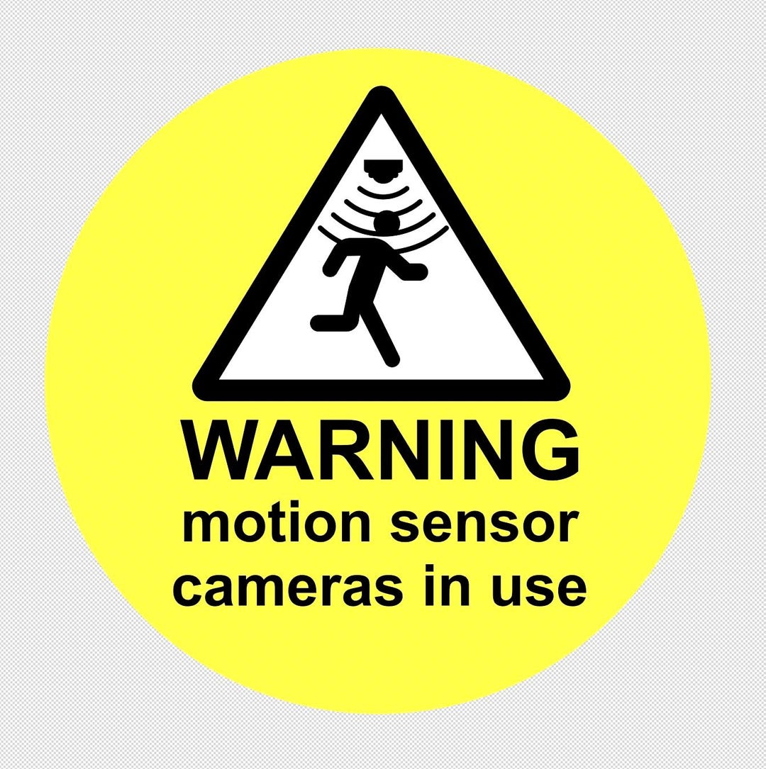 Motion Sensor Cameras in Operation CCTV in Use Business Office Round ...
