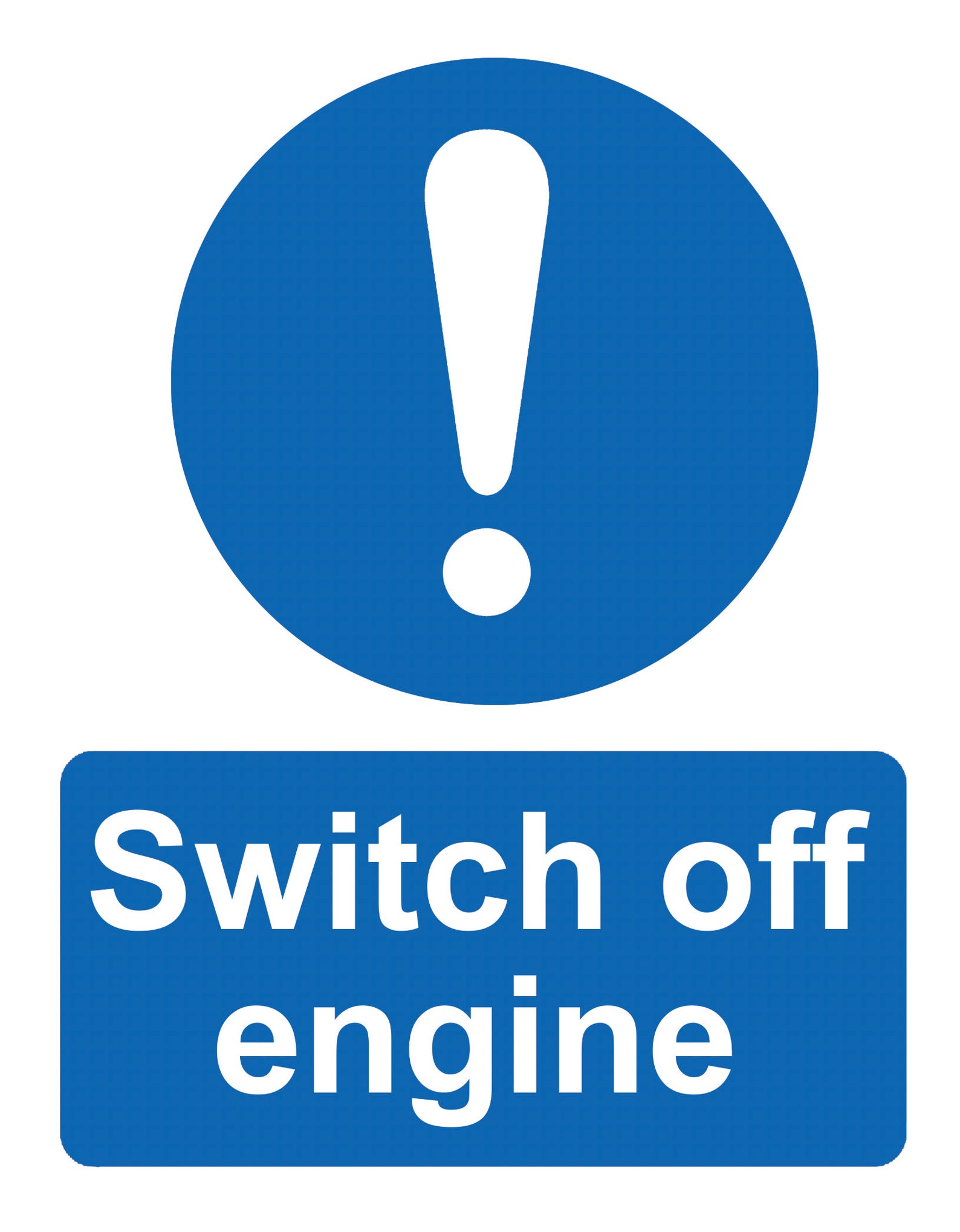 Switch Engine off Business Health Safety Notice Sign Signage Adhesive ...