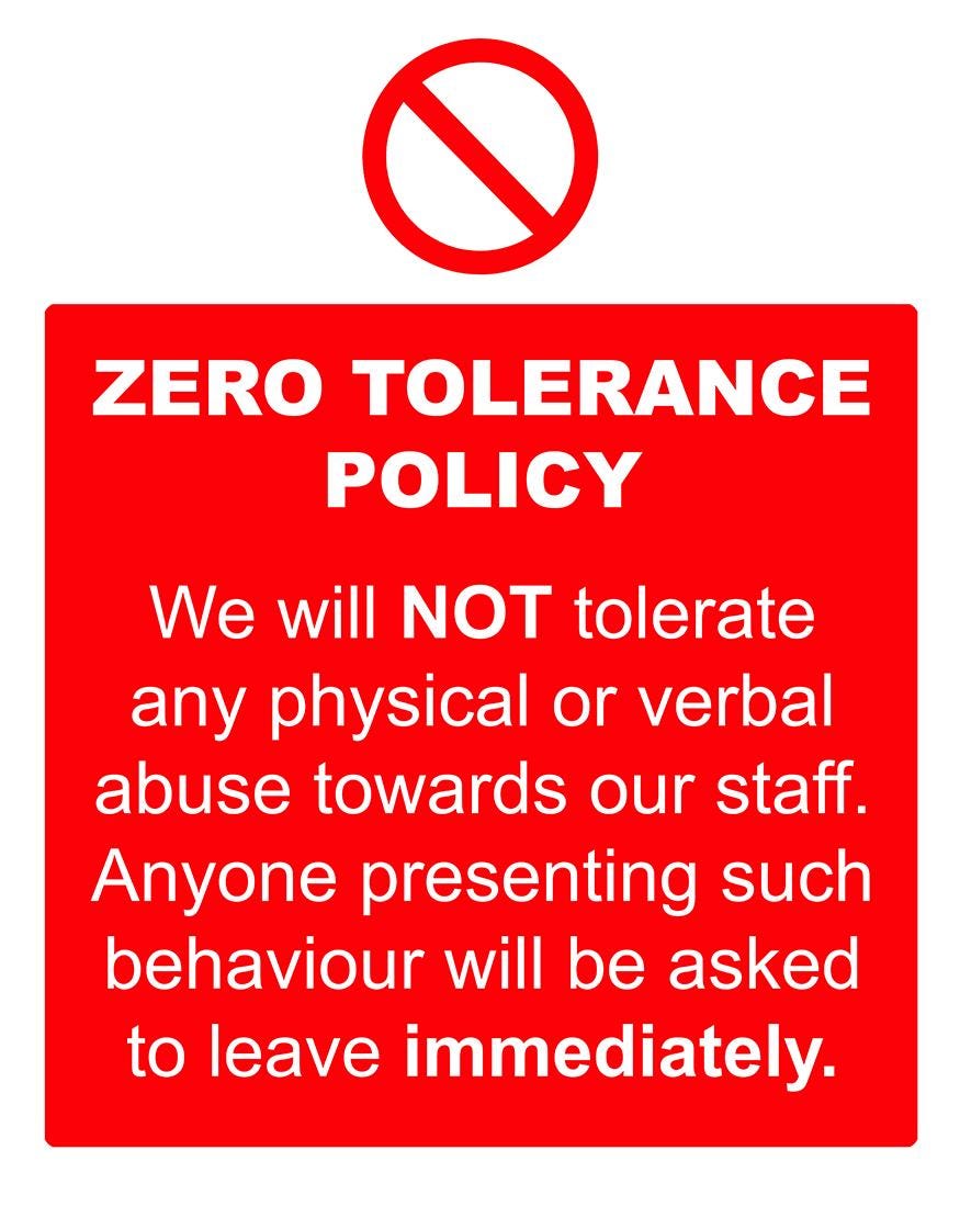 No In Appropriate. Sign Various Size Posters Warning Polite Notice Business Sign Signage Decal ...