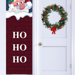 1 Large Santa Father Christmas Chimney Decal Adhesive Wall Sticker Graphic Print Wall Decoration Decor Christmas Scene Grotto Retail Home