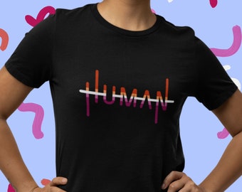 Lesbian Pride Shirt: Human Typography LGBTQ Tee