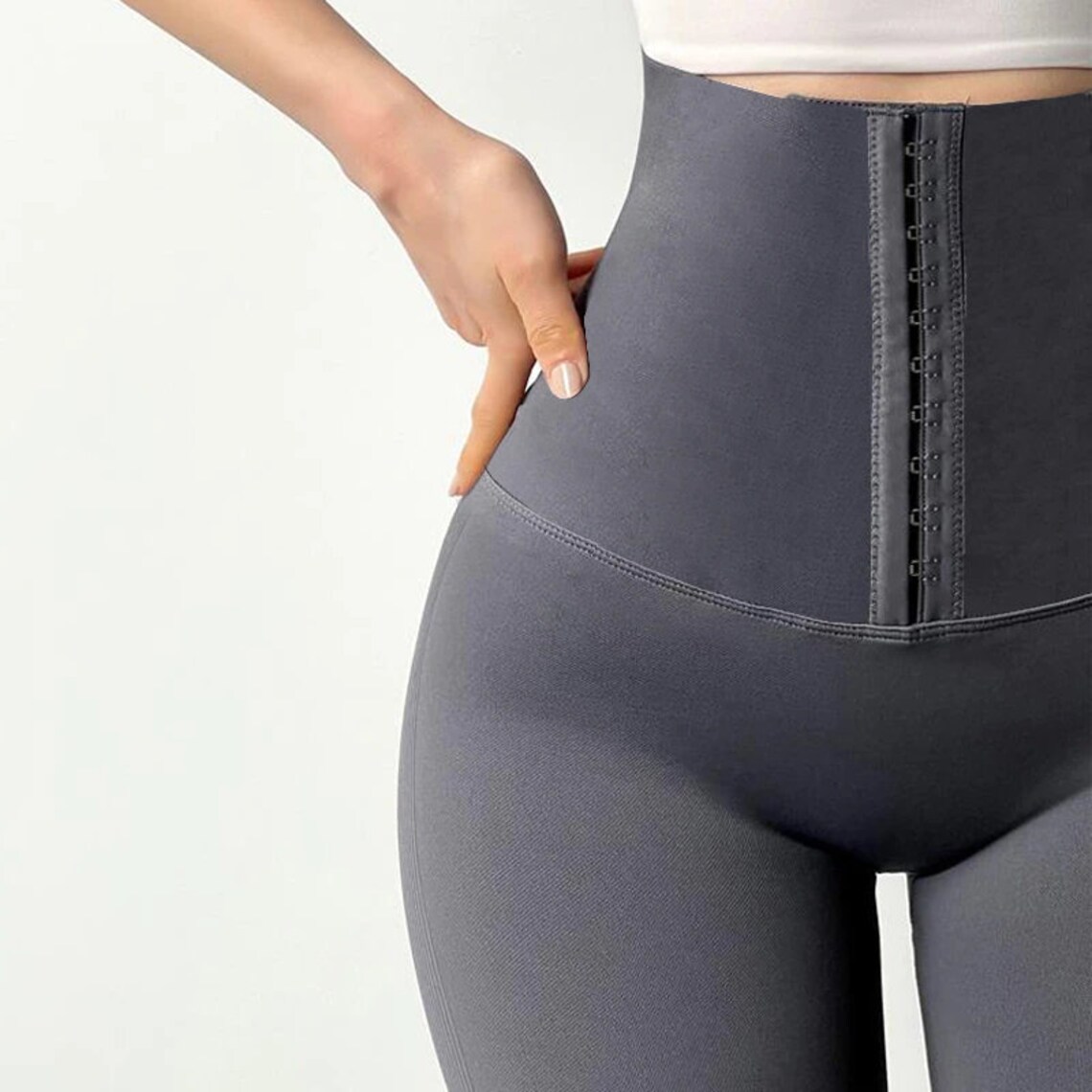 High Waist Corset Shaper Leggings Shapewear Athleisure Tights Etsy