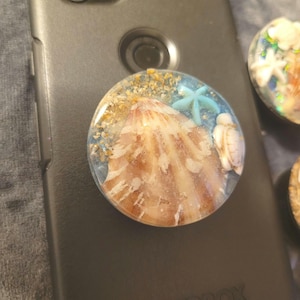 Beach Scene Cell Phone Grip