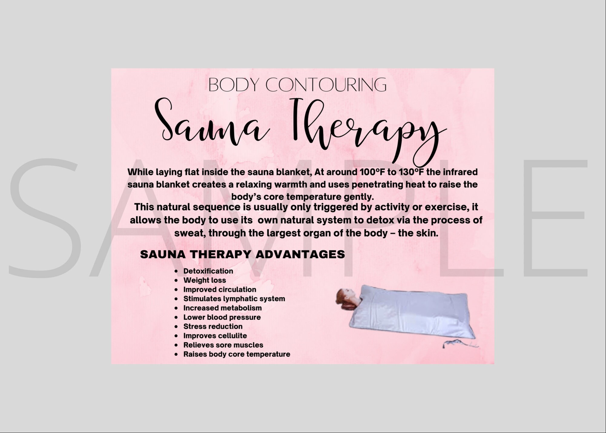 Body Contouring FAQ flyer Ultrasound Cavitation FAQ Flyer Printable