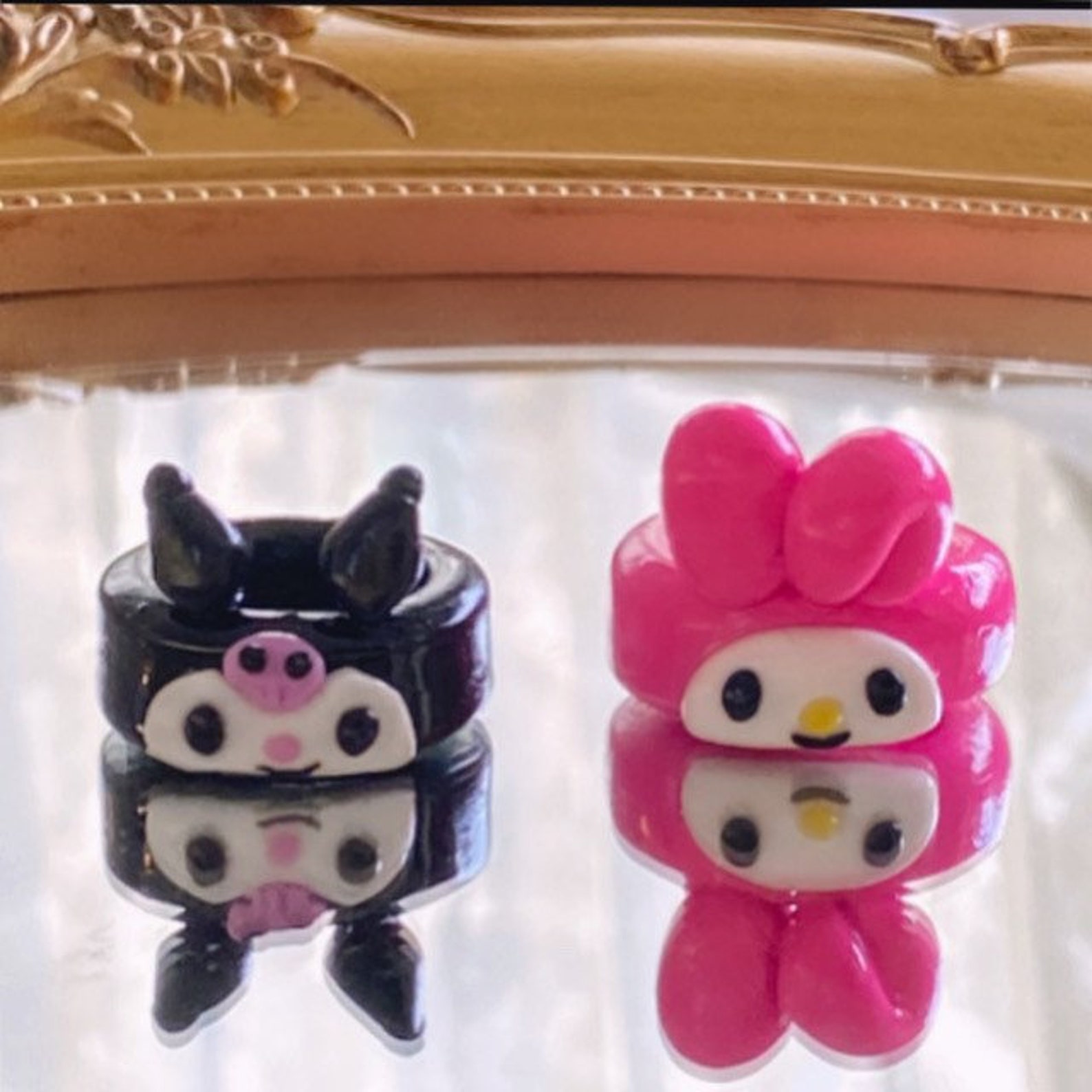 Sanrio collection clay rings KuromiKeroppiMy MelodyHello Etsy