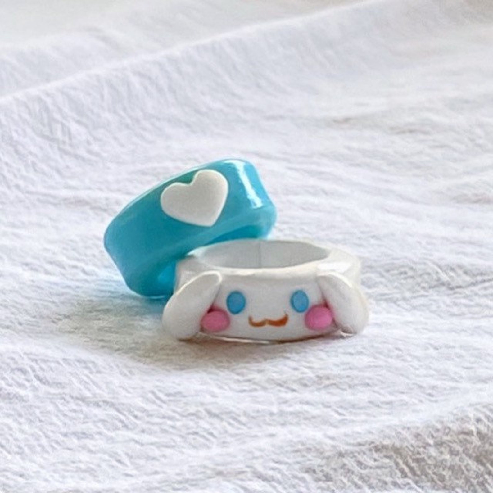 Sanrio collection cinnamoroll clay rings bundle Etsy