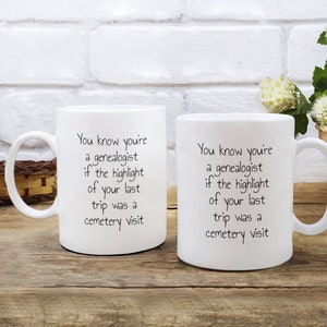 Genealogia, Regalo divertente per genealogisti, Tazza genealogica, Regalo per storico di famiglia, Tazza da caffè Ancestry, Alberi genealogici, Tazza con storia di famiglia