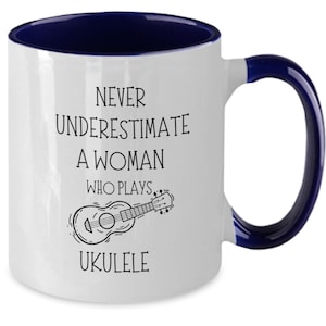 Ukulele, Ukulele Player Gift, Funny Ukulele Coffee Mug, Uke, Ukulele, Never Underestimate Ukulele Player, Musician, Musical instrument, Mom