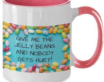 Nationaler Jellybean-Tag, Jellybean-Liebhaberbecher, lustiges Jellybean-Becher, Geburtstag, Abschlussfeier, Mitarbeitergeschenk, Geburtstag, Weihnachten, Valentinstag