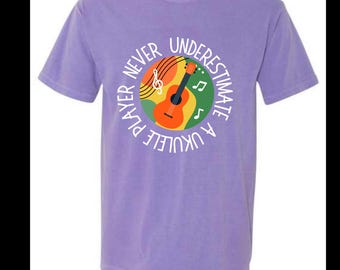 Funny Ukulele Player T-Shirt, Musical Instrument Lover Gift, Graphic Tee, Uke, Birthday, Mom