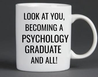 Regalo de graduación de psicología, taza de psicología, estudiante de psicología, psicólogo, mujeres y hombres, cumpleaños, graduación, celebración, hija