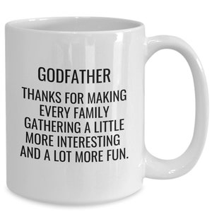 Godfather gift, gifts for godfather, godparent gift, godfather proposal, funny mug, gift from godson, from goddaughter, birthday, Christmas