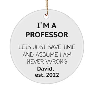 Spersonalizowany prezent dla profesora, nowy profesor, prezent dla profesora, ozdoba profesora, prezent z podziękowaniami, profesor z podziękowaniami, profesor etatowy