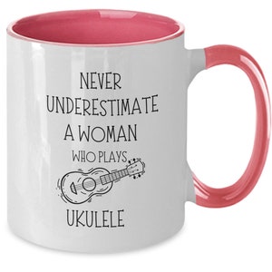 Ukulele, Ukulele Player Gift, Funny Ukulele Coffee Mug, Uke, Ukulele, Never Underestimate Ukulele Player, Musician, Musical instrument