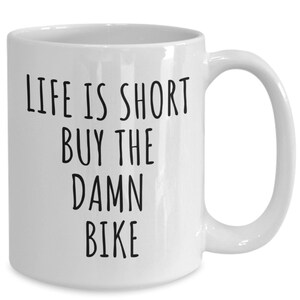Bike mug, Cycling gifts, Bicycle owner, Bike rider, Bike messenger, Funny bike, Dirt bike, Mountain bike, Birthday, Coworker, Sports theme,
