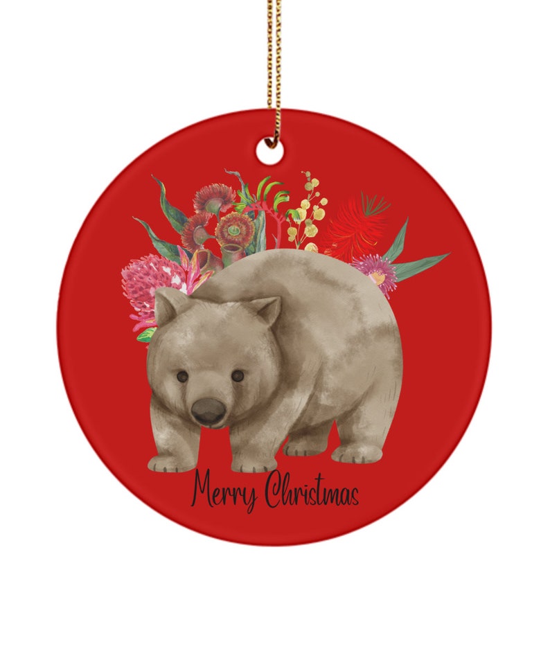 Wombat Ornament Keepsake Australian Christmas Decorations Etsy Australia