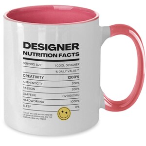 Designer Geschenk, lustige Definition, Modedesigner-Tasse, Abschlussfeier, neues Designer-Geschenk, Schulanfang, College-Student, Geburtstag, Wohnheimdekor