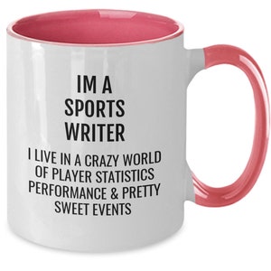 Sports writer gifts, Funny coffee mug, Sports journalist, Football, Basketball, Sports writer, Writer gift ideas, Sport writer mug, Birthday