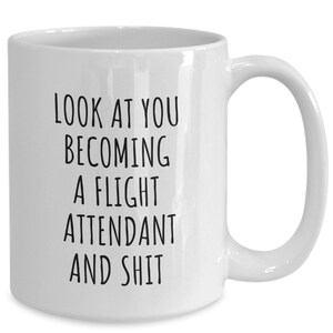 Flight attendant gift, Funny gift for flight attendant, Air attendant, Appreciation mug, New job, Coworker, Birthday, Mothers day, Father