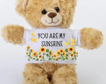 Teddy bear, You are my Sunshine, You are my Sunshine Bear, Mom Daughter Gift, New baby gift, Granddaughter, Niece Birthday, New grandchild