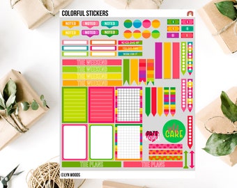 Digital Planner Stickers Colorful Digital Stickers Functional Digital Stickers Goodnotes Digital Planner Stickers Pretty Digital Stickers