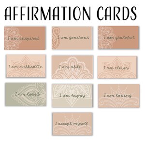 Affirmation Printable Downloadable Affirmations Manifestation Cards Positivity Cards Printable Affirmation Deck Daily Affirmations Deck