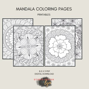 Adult coloring pages Mandala coloring pages Destress Coloring pages Stressless coloring pages Manage Stress Coloring Book