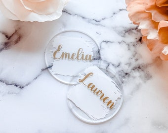 Acrylic Wedding Name Tags