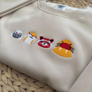 Comfort Colors® 1717 Rocket Raccoon & Friends Embroidered Tshirt - Sweatshirt - Hoodie