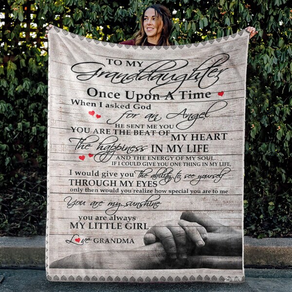 Blanket for Granddaughter From Grandma and Grandpa Etsy