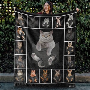 Cat Blanket: Silky Soft Polyester, Cat Lover Gift