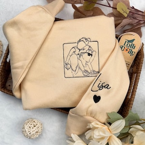 Personalized Fathers Day Gifts Shirt, Custom Portrait Outline Shirt For Him Father’s Day, Custom Line Art Tee, Dad Line Art Shirt For Men