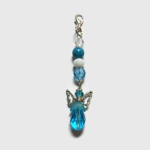 Blue Angel Crystal Zipper pull Purse Pull Hoodie Pull ZP5679    Ready to ship