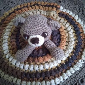 Bear Lovey Blanket Security Blanket Baby Blanket Cuddle Toy Ready To Ship