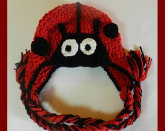 Crochet Lady Bug Toddler, Child, Teen, Youth, Adult Made To Order
