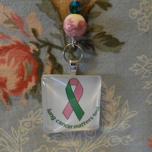 Cancer Awareness Cabochon Zipper pull Purse Pull Hoodie Pull AZP5370  Ready to Ship