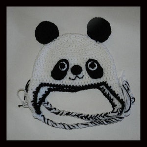 Panda Hats Baby, Toddler, Child, Teen, Adult Made to Order V5661