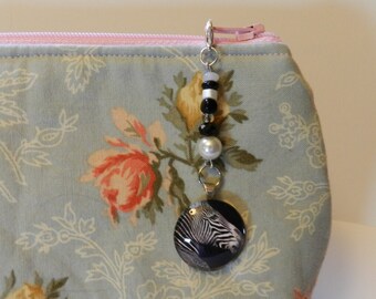 Zebra Cabochon Zipper pull Purse Pull Hoodie Pull ZP5345  Ready to ship