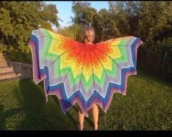 LONG SLEEVE LONG CAPE RAINBOW ROOM