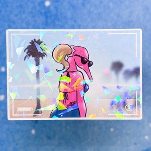 Holographic Beach Worm Sticker || laptop decal | aesthetic | holo | worm on a string
