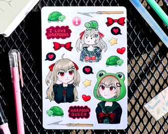 Evil Neuro VTuber Sticker Sheet | Anime Girl AI Streamer