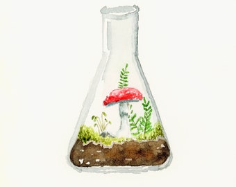 Terrarium Beaker Print