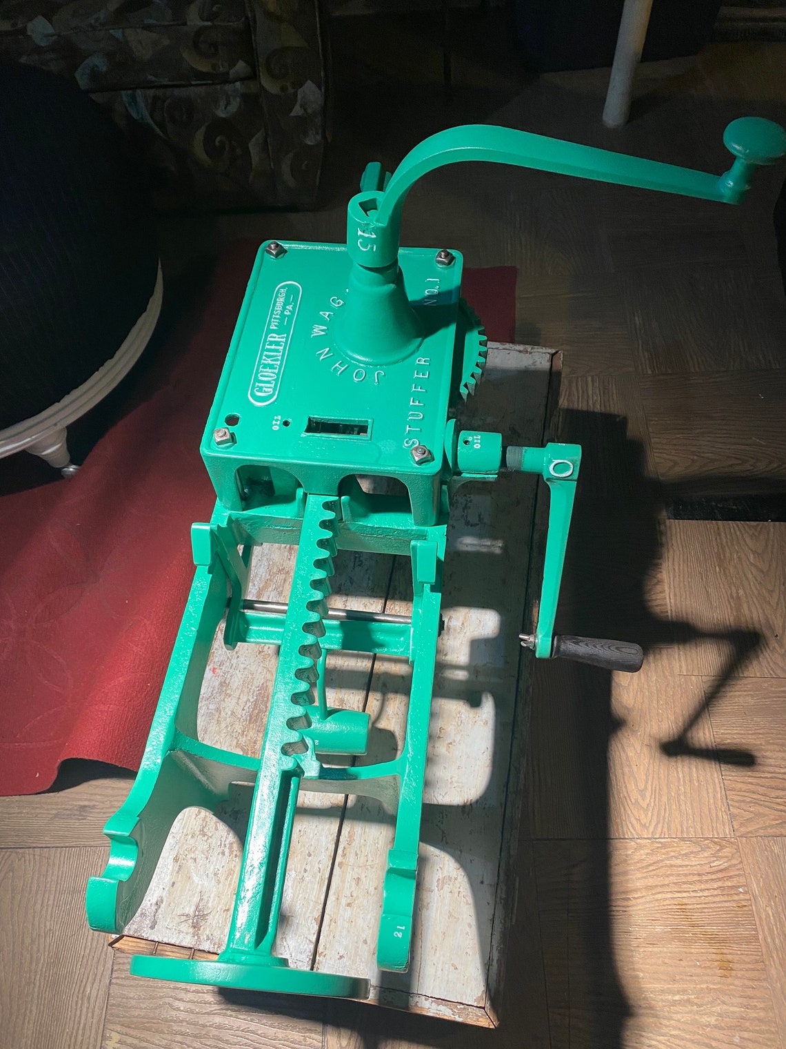 Restored industrial cast iron sausage stuffer Etsy