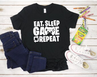 Gaming Shirt/Kids/Eat/Sleep/Game/Repeat