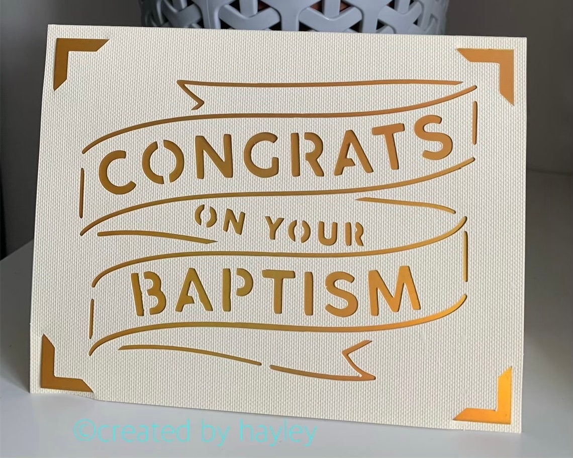 Congrats on your baptism card Etsy